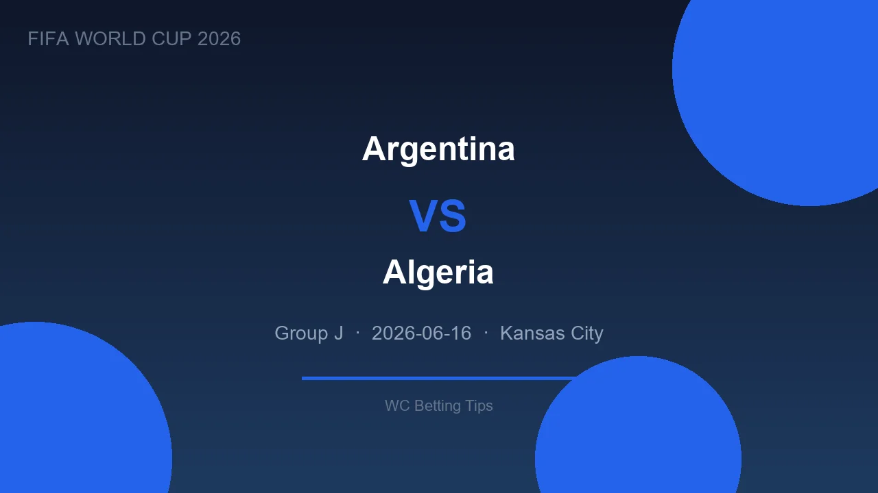 Argentina vs Algeria live - World Cup 2026