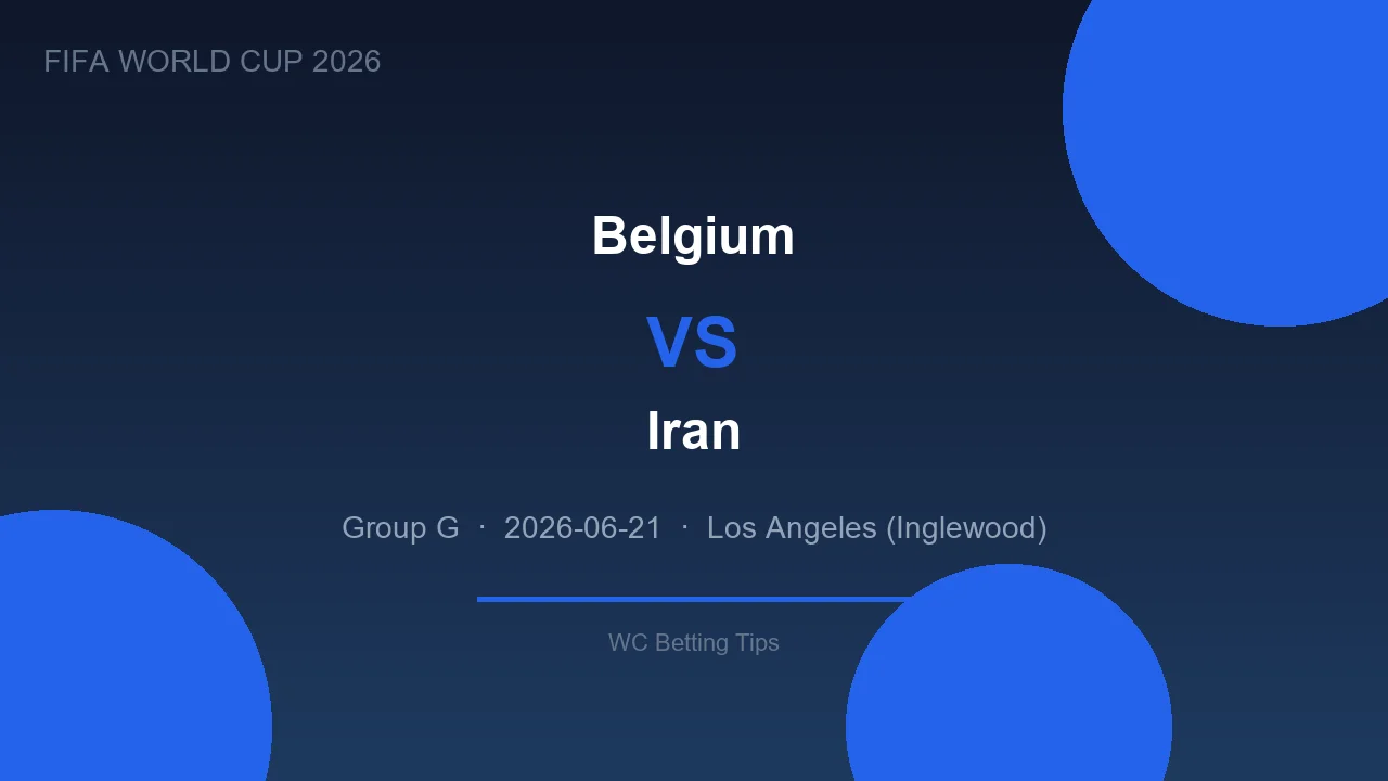 Belgium vs Iran betting tips - World Cup 2026