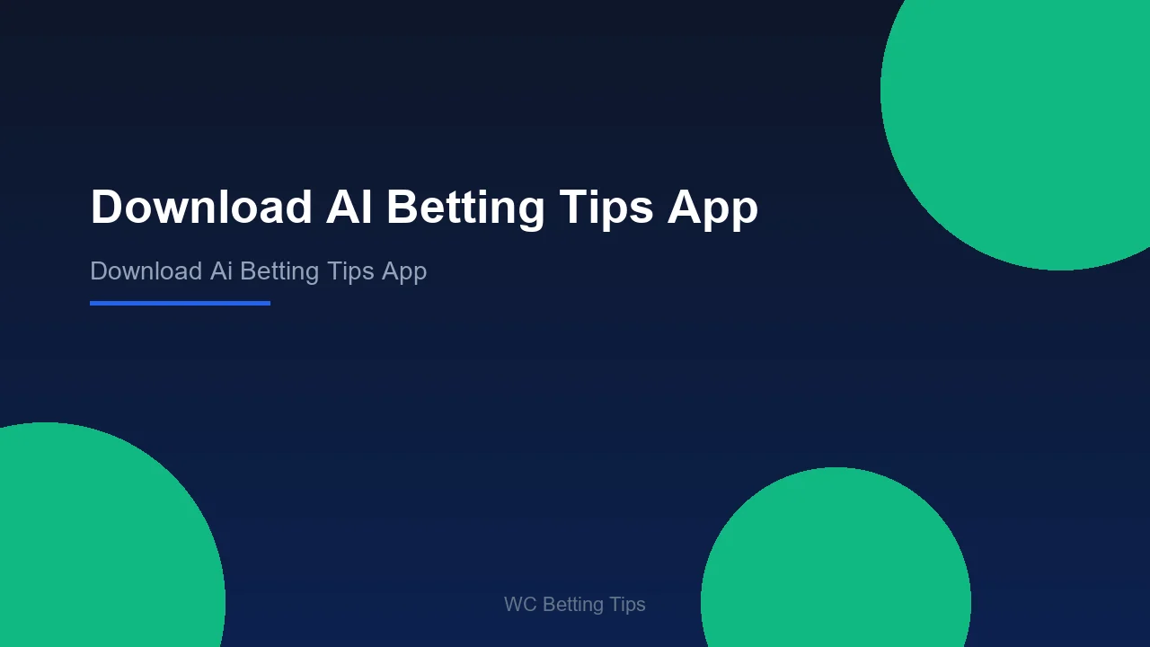 Download AI Betting Tips App - WC Betting Tips