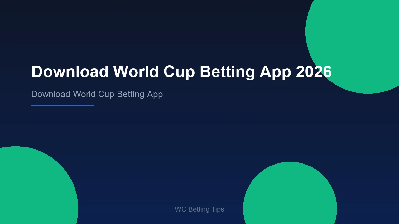 Download World Cup Betting App 2026 - WC Betting Tips
