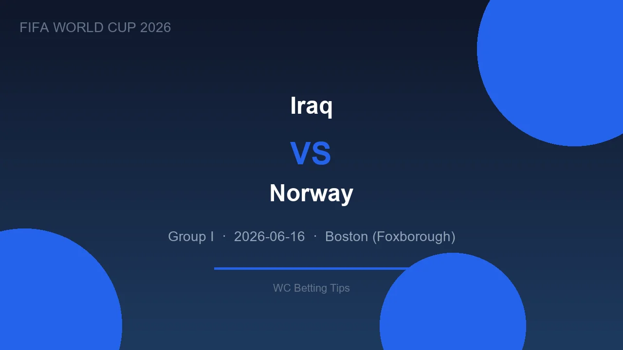 Iraq vs Norway betting tips - World Cup 2026