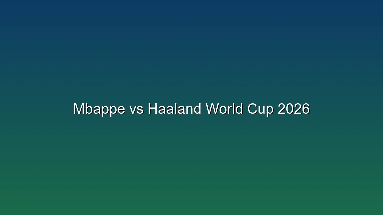 Mbappe vs Haaland World Cup 2026