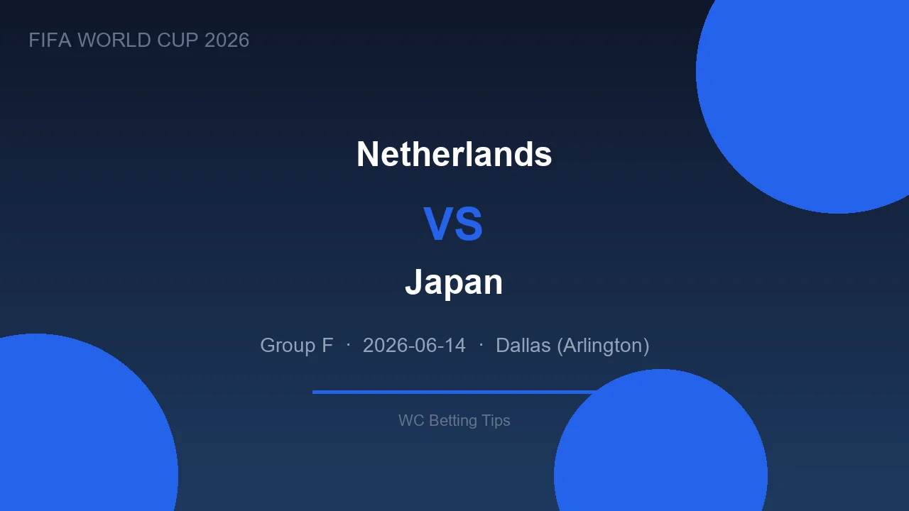 Netherlands vs Japan live - World Cup 2026