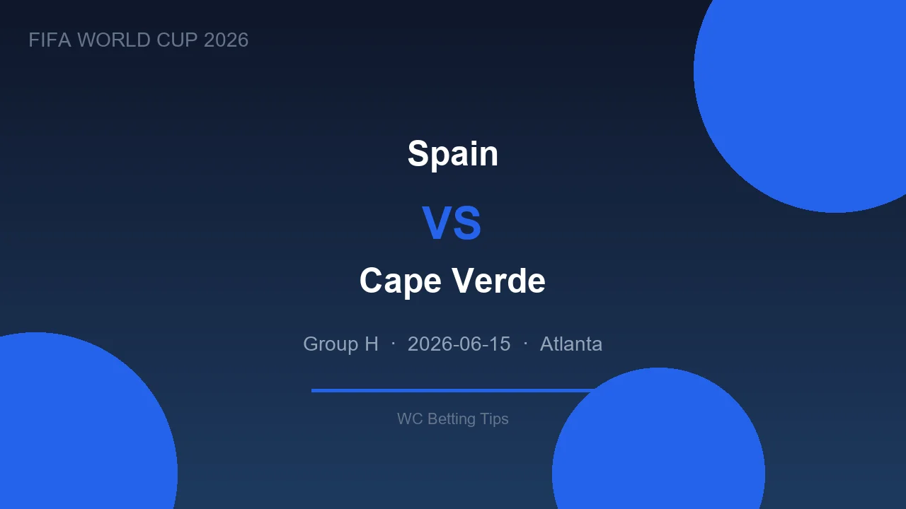 Spain vs Cape Verde live - World Cup 2026
