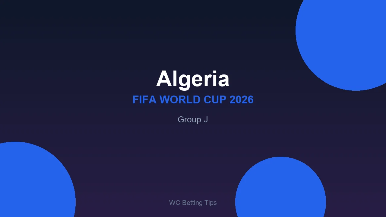Algeria at World Cup 2026 - Group J