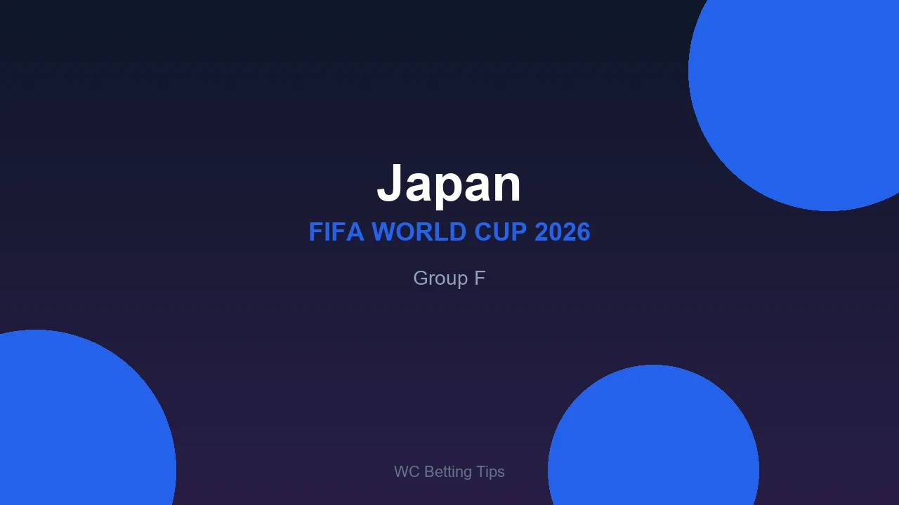 Japan at World Cup 2026 - Group F