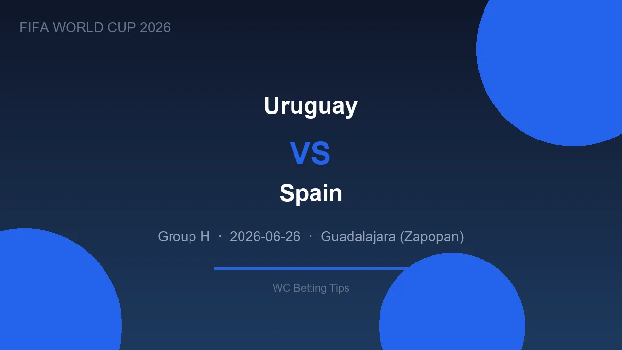Uruguay vs Spain betting tips - World Cup 2026